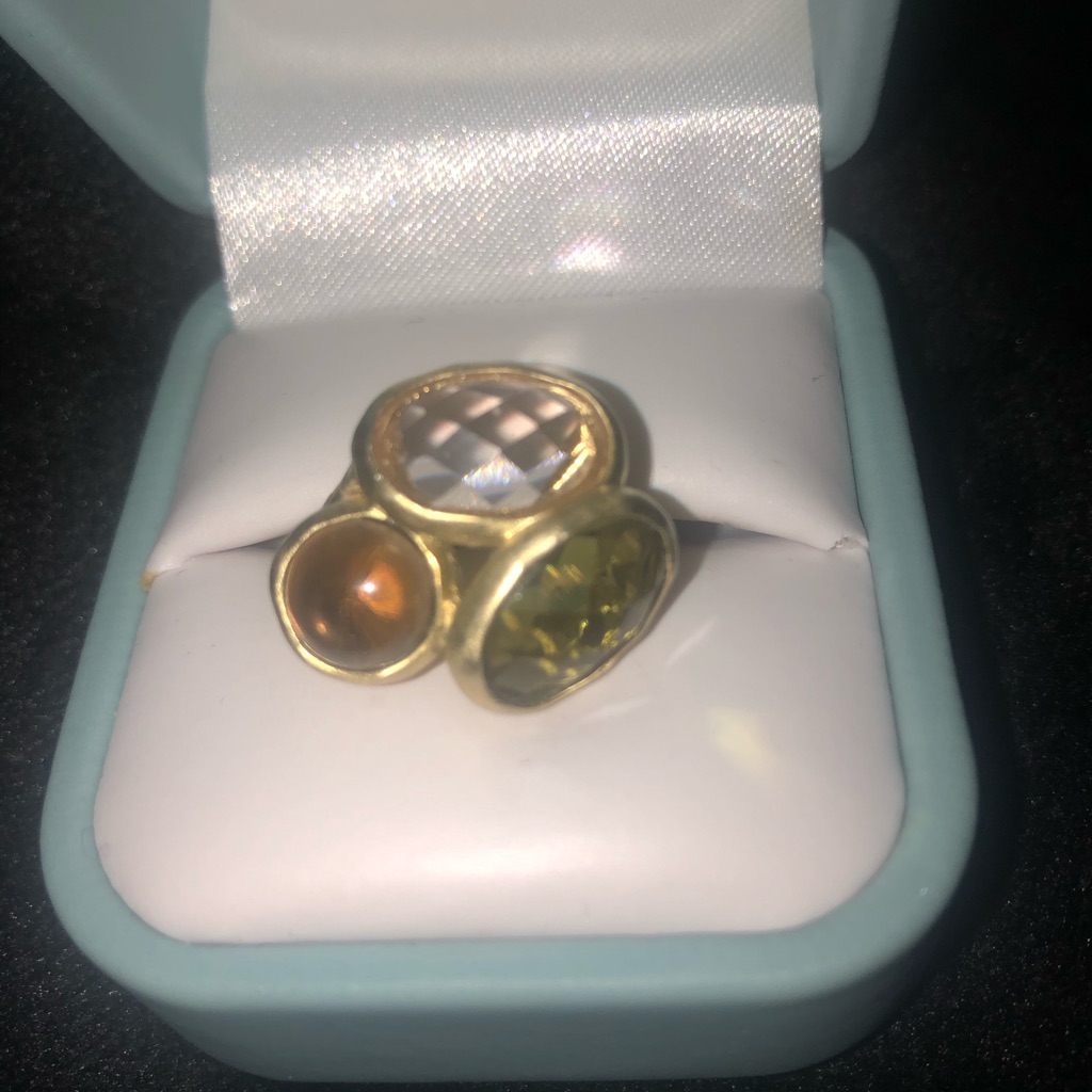 Unique Three Stone Ring